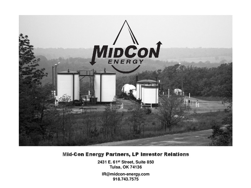 1Q2017 Results First Quarter – Midcon Energy – slide 13