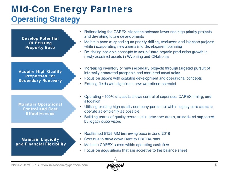 August 2018 Enercom Conference – Midcon Energy – slide 4