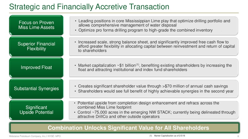 Combination of Midstates and Sandridge Energy – Midstates Petroleum – slide 4