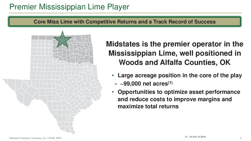 4Q 2017 Earnings Supplement – Midstates Petroleum – slide 3