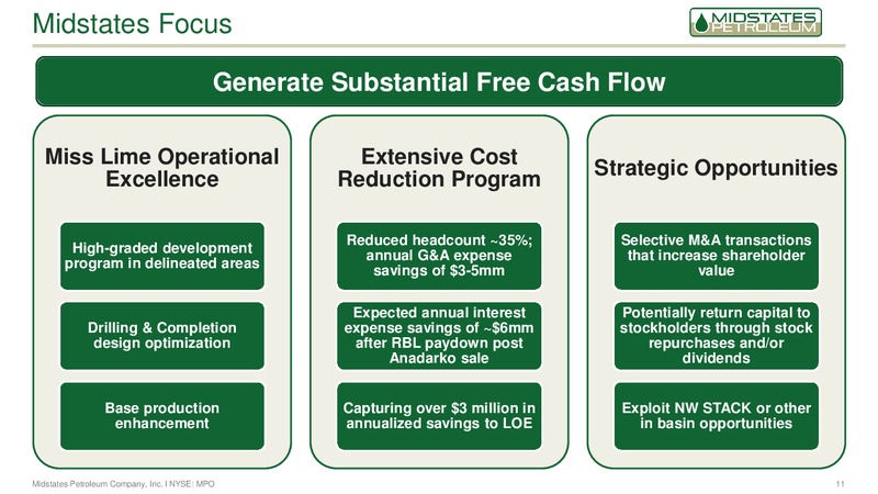 1Q 2018 Earnings Presentation – Midstates Petroleum – slide 9