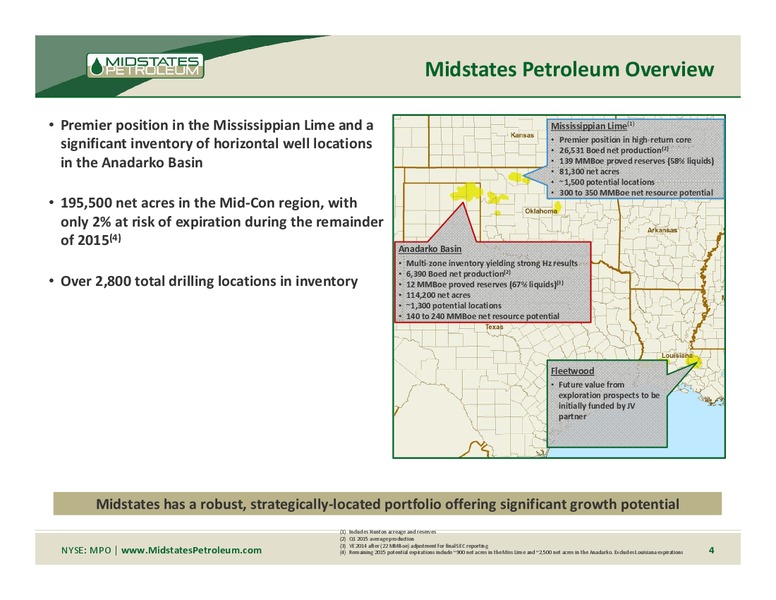RBC Global Energy & Power Executive Conference – Midstates Petroleum – slide 2