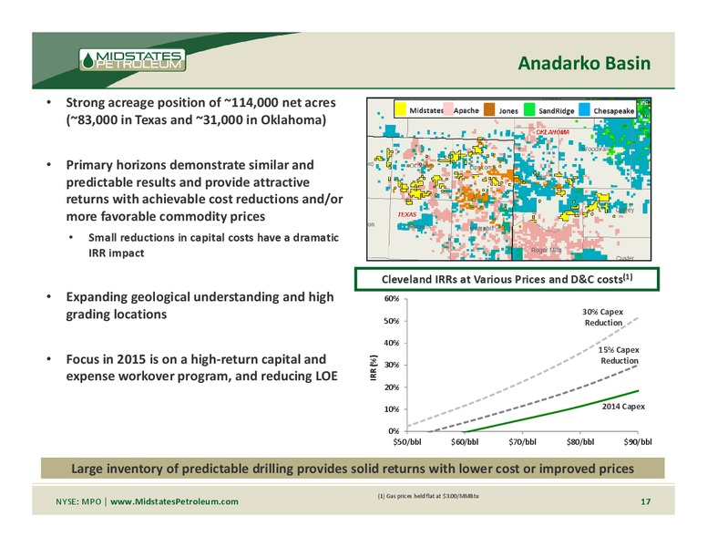 BAML Energy & Power Leveraged Finance Conference – Midstates Petroleum – slide 15
