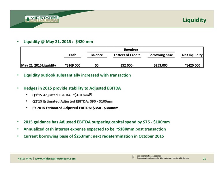 Louisiana Energy Conference – Midstates Petroleum – slide 23