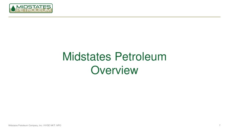 Investor Presentation   March 2017 – Midstates Petroleum – slide 5