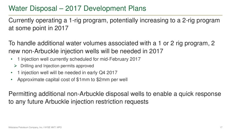 Investor Presentation   March 2017 – Midstates Petroleum – slide 15