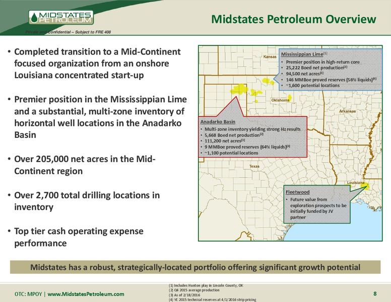 April 2016 Management Presentation – Midstates Petroleum – slide 7