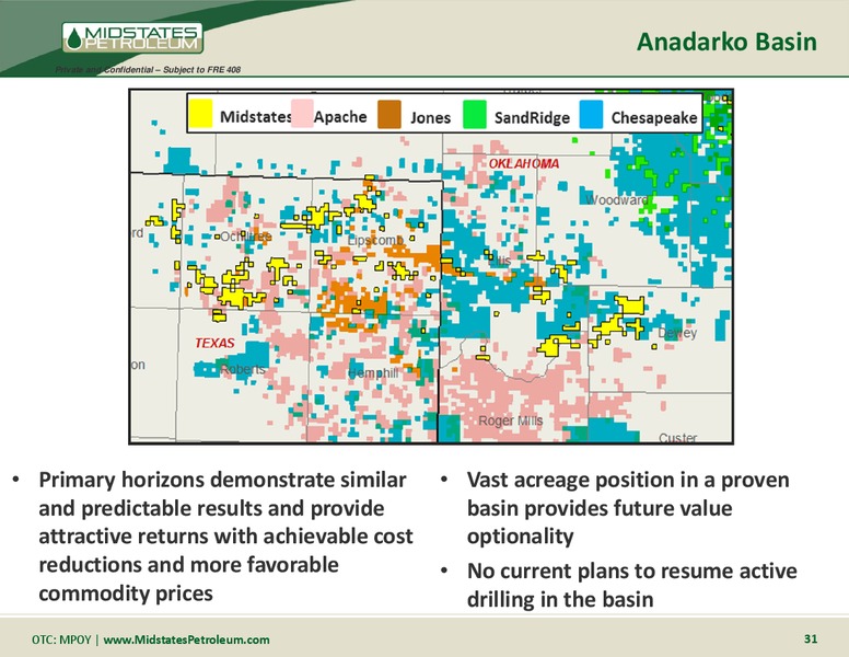 April 2016 Management Presentation – Midstates Petroleum – slide 30