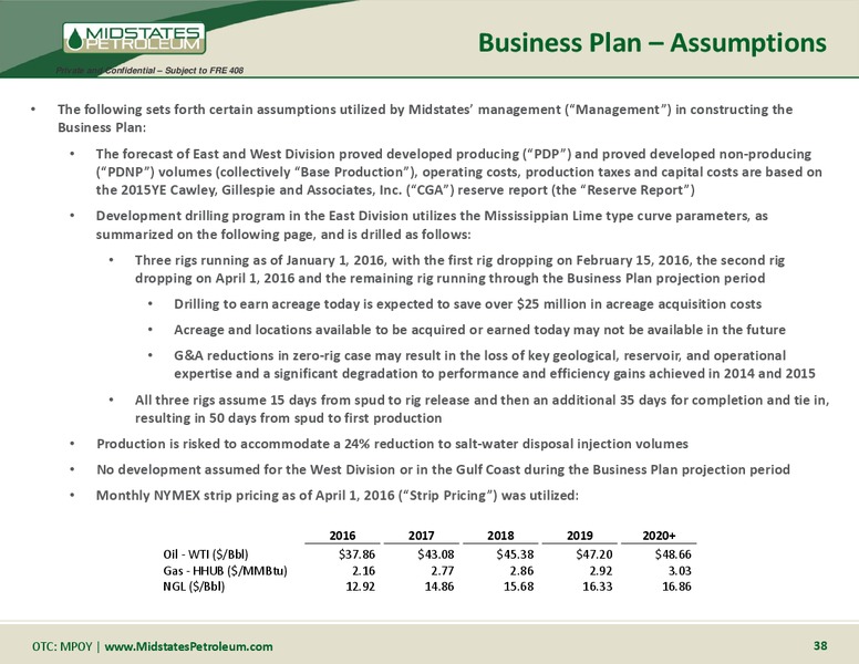 April 2016 Management Presentation – Midstates Petroleum – slide 37