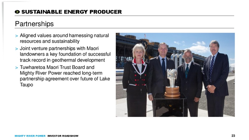 May 2015 Investor Roadshow – Mighty River Power – slide 22