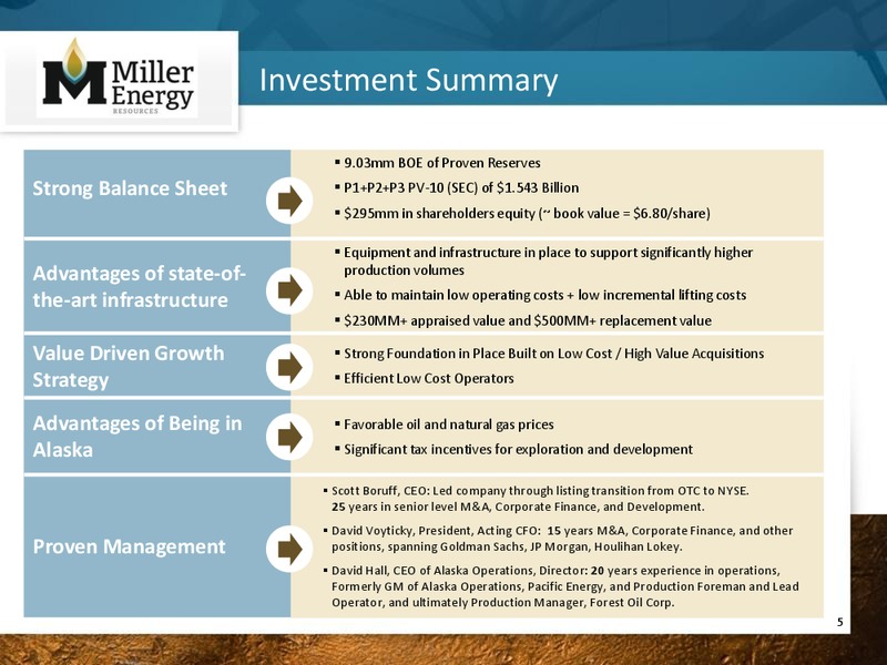EnerComs The Oil and Services Conference – Miller Energy Resources, Inc. – slide 4