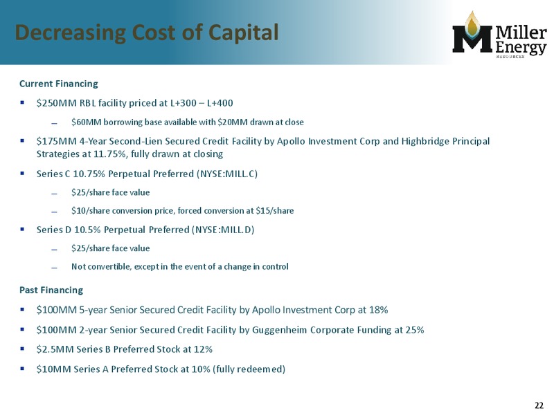 GHS 100 Energy Conference – Miller Energy Resources, Inc. – slide 21