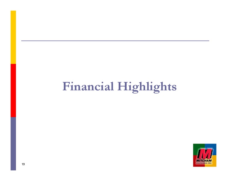 GLOBAL HUNTER SECURITIES 100 ENERGY CONFERENCE – Mitcham Industries – slide 13