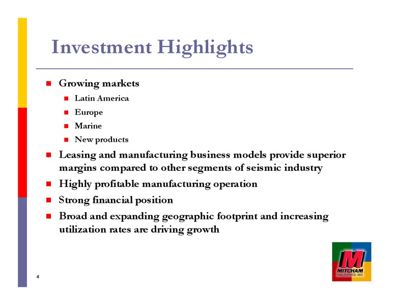THE GHS CONFERENCE – Mitcham Industries – slide 3