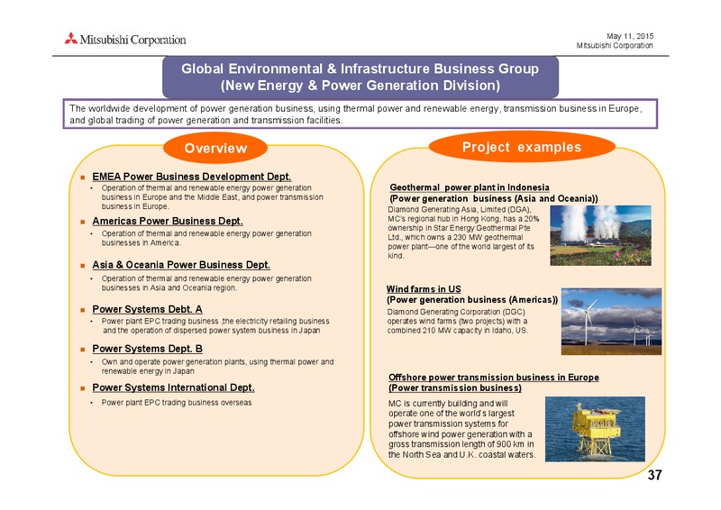 May 2015 Investor Presentation – Mitsubishi Corporation – slide 37