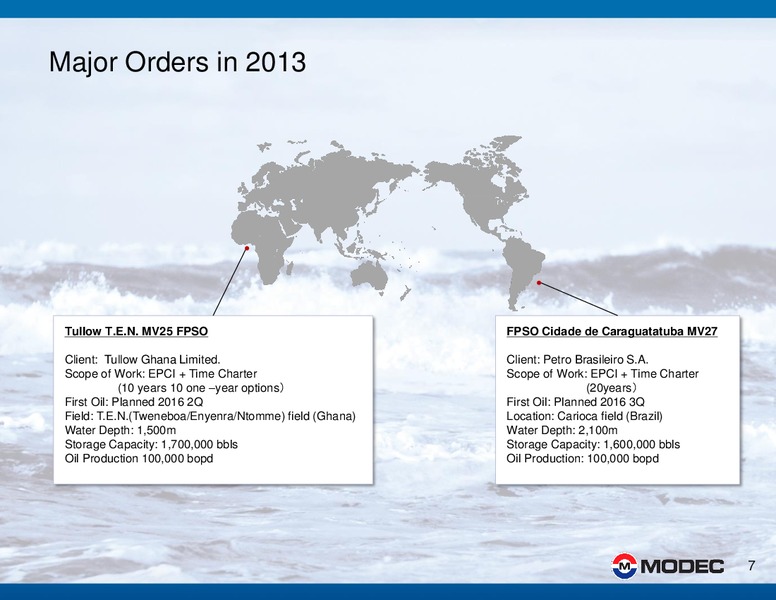 2013 FINANCIAL RESULTS ANALYSTS – Modec – slide 7