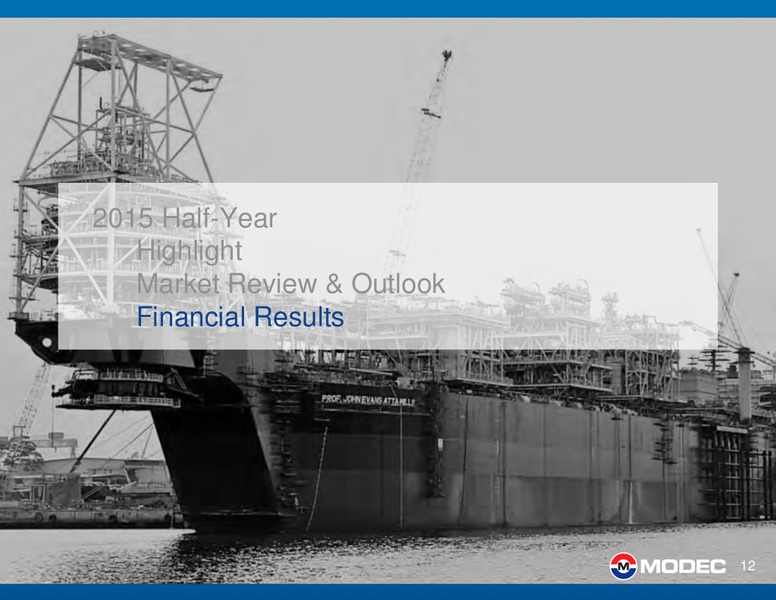 2015 Half Year Results – Modec – slide 12