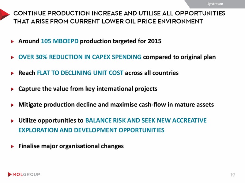 August 2015 Investor Presentation – Mol Group – slide 19