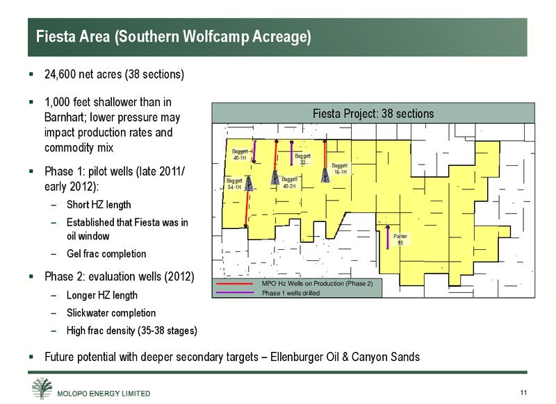 Investor Presentation – Molopo Energy Limited – slide 10