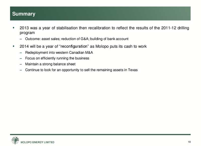 Corporate Presentation – Molopo Energy Limited – slide 10