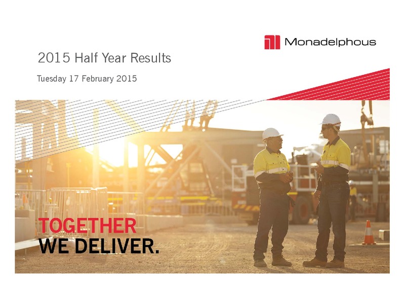 2015 Half Year Earnings Call – Monadelphous Group – slide 1