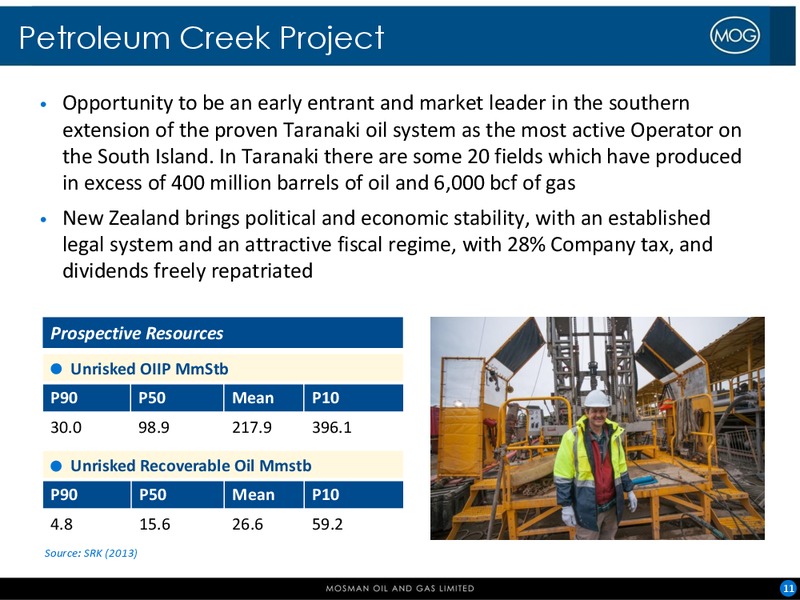 JULY 2014 CORPORATE PRESENTATION – Mosman Oil and Gas Ltd. – slide 11