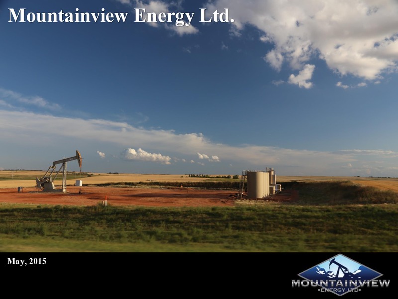 May 2015 Investor Presentation – Mountainview Energy Ltd. – slide 1