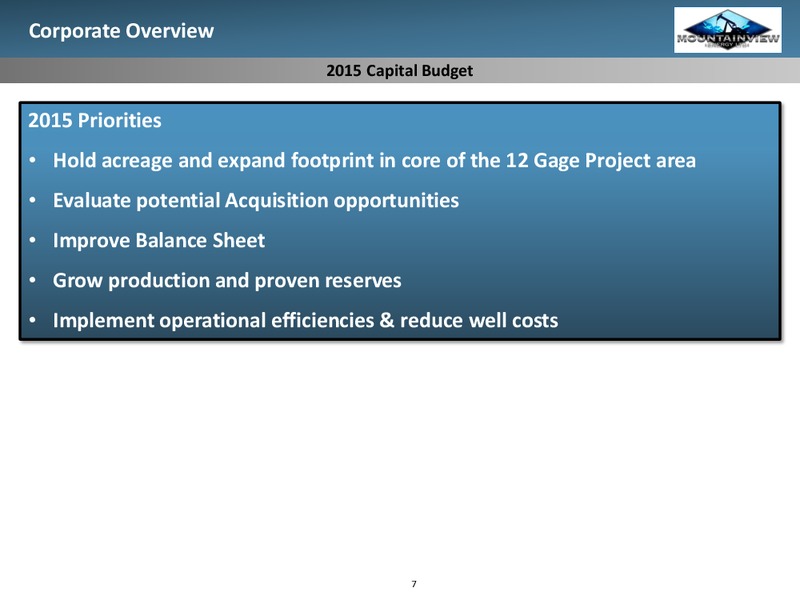 May 2015 Investor Presentation – Mountainview Energy Ltd. – slide 5
