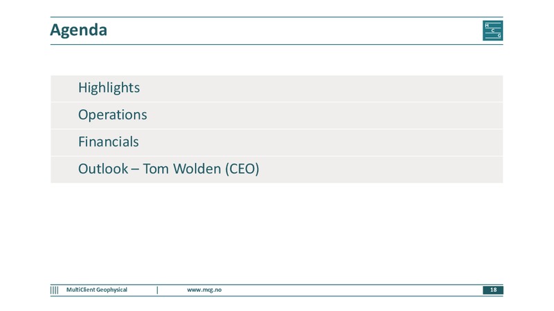 Q1 2015 EARNINGS CALL – Multiclient Geophysical Asa – slide 17