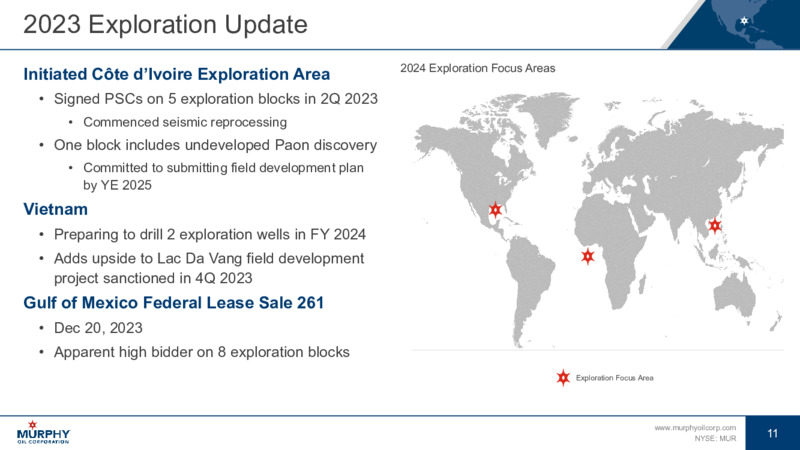 4Q 2023 Earnings Presentation – Murphy Oil Corp – slide 11