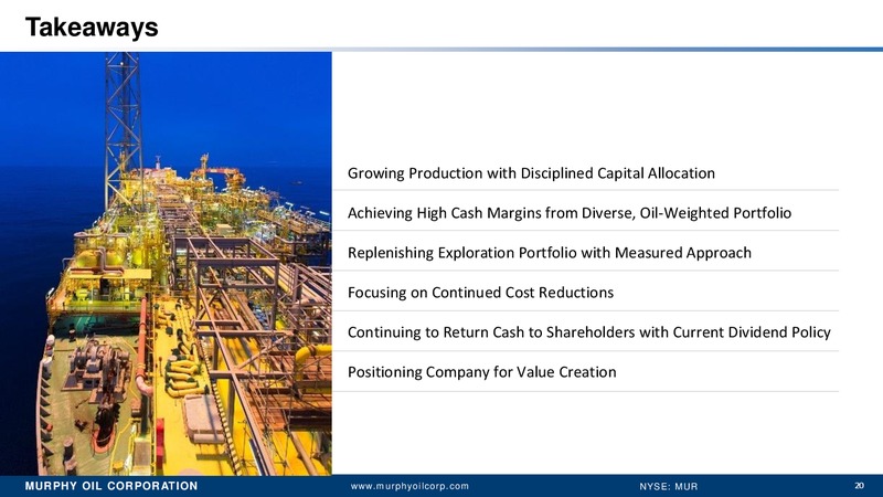 Credit Suisse 23rd Annual Energy Summit – Murphy Oil Corp – slide 19
