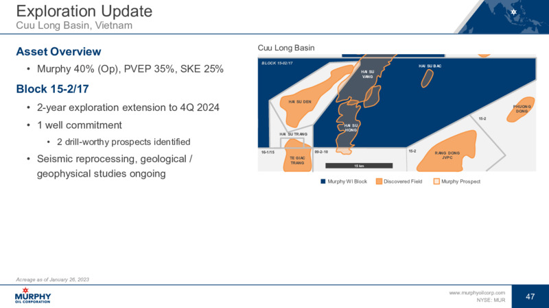 February 2023 Company Presentation – Murphy Oil Corp – slide 44