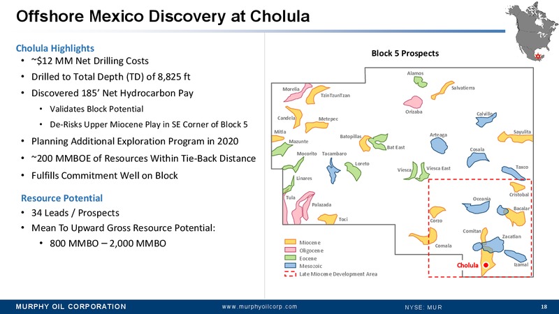 1Q 2019 Earnings Presentation – Murphy Oil Corp – slide 17