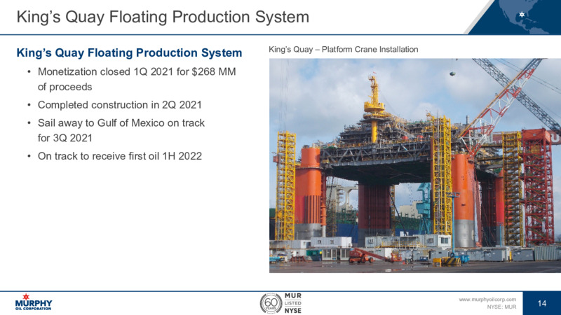First Quarter 2021 Presentation – Murphy Oil Corp – slide 14