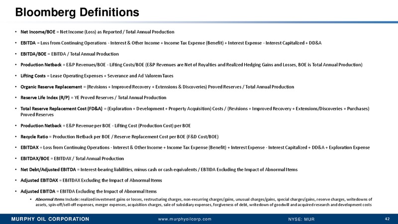 Barclays Global CEO Energy Power Conference – Murphy Oil Corp – slide 35