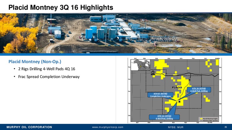 Q3 2016 Earnings Call Slides – Murphy Oil Corp – slide 14