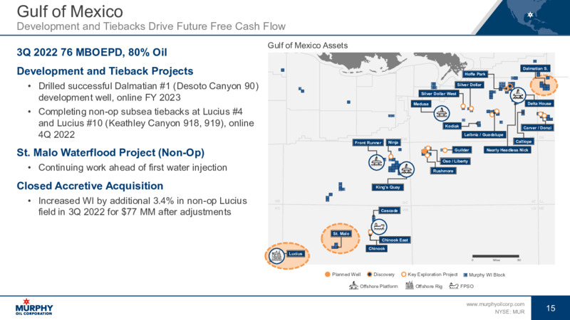 3Q 2022 Earnings Presentation – Murphy Oil Corp – slide 15