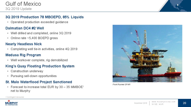 Stephens Nashville Investment Conference – Murphy Oil Corp – slide 20