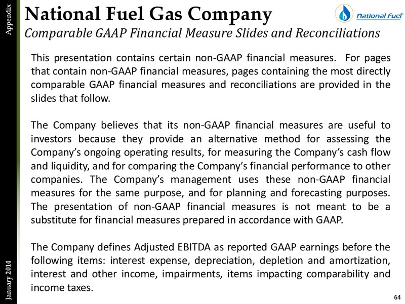 Investor Presentation – National Fuel Gas Co. – slide 63