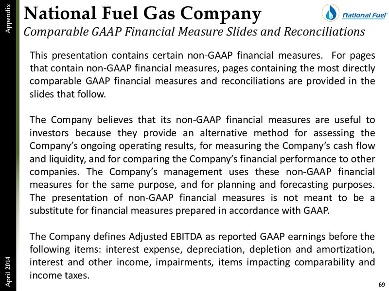 Investor Presentation – National Fuel Gas Co. – slide 68