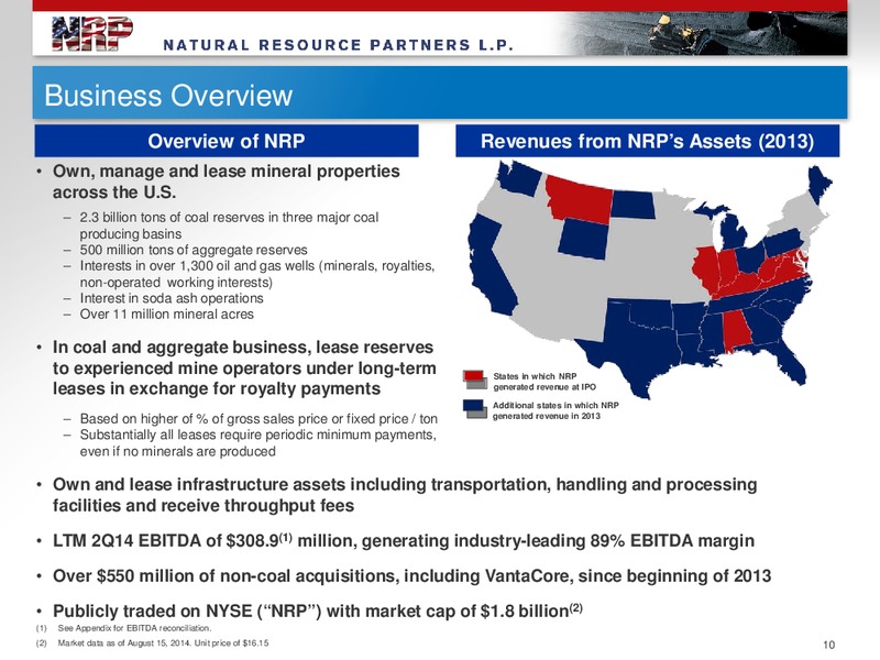 Citigroup MLP 1x1 Conference – Natural Resource Partners L.P. – slide 9