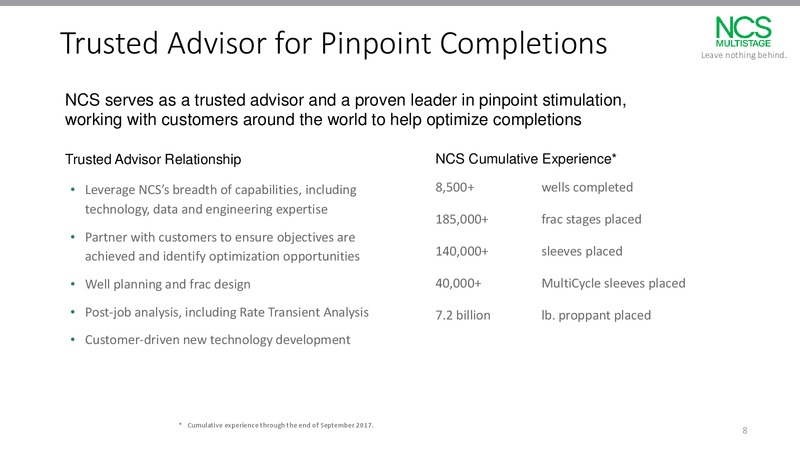 Raymond James Investor Conference – NCS Multistage – slide 7