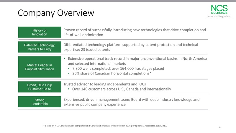 JP Morgan 2017 Energy Equity Conference – NCS Multistage Holdings, LLC – slide 3
