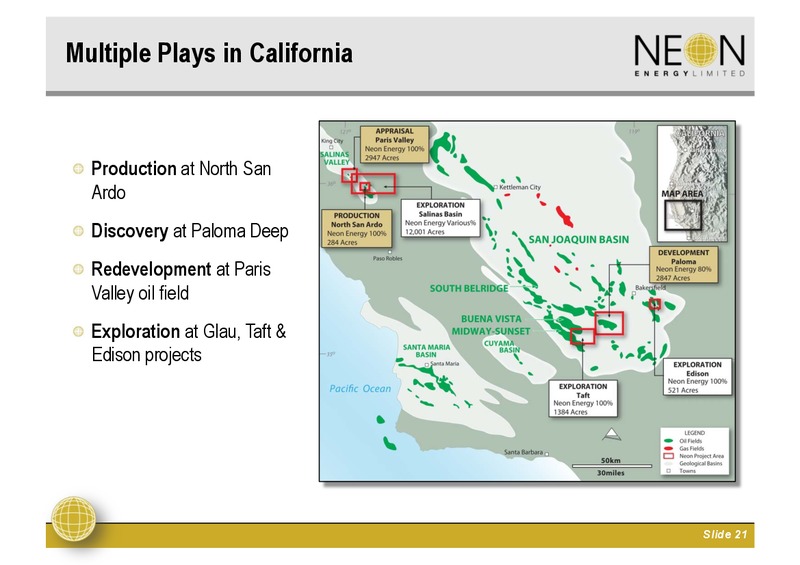 INVESTOR PRESENTATION – Neon Energy Ltd. – slide 20