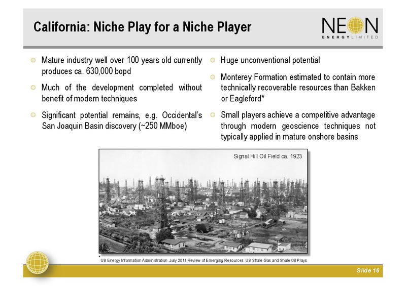 Investor Presentation – Neon Energy Ltd. – slide 15