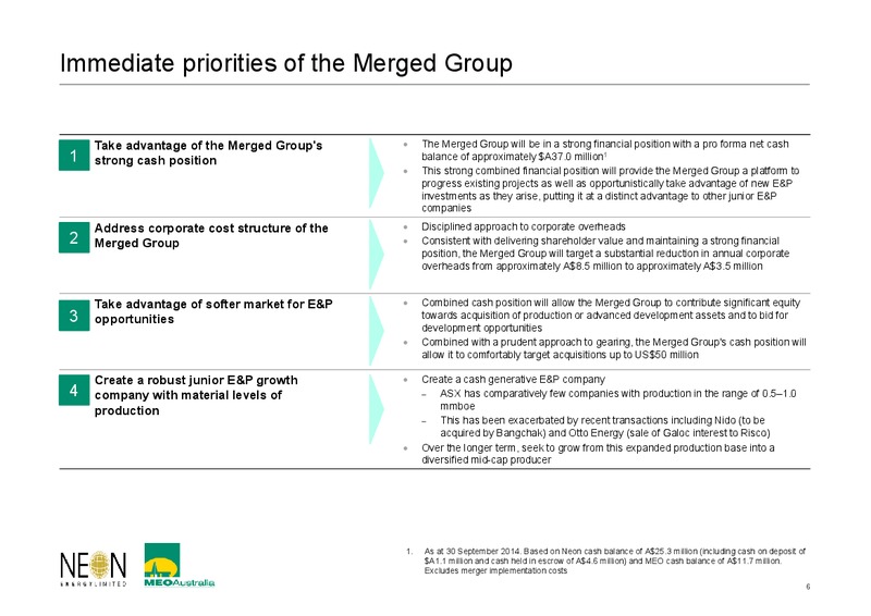 INVESTOR PRESENTATION – Neon Energy Ltd. – slide 6