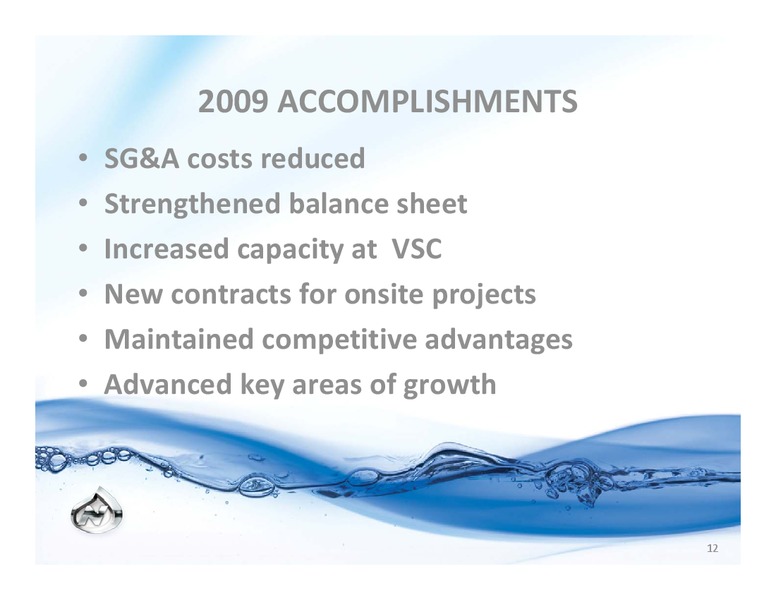 OCTOBER 2010 CORPORATE PRESENTATIONS – Newalta Corp. – slide 12