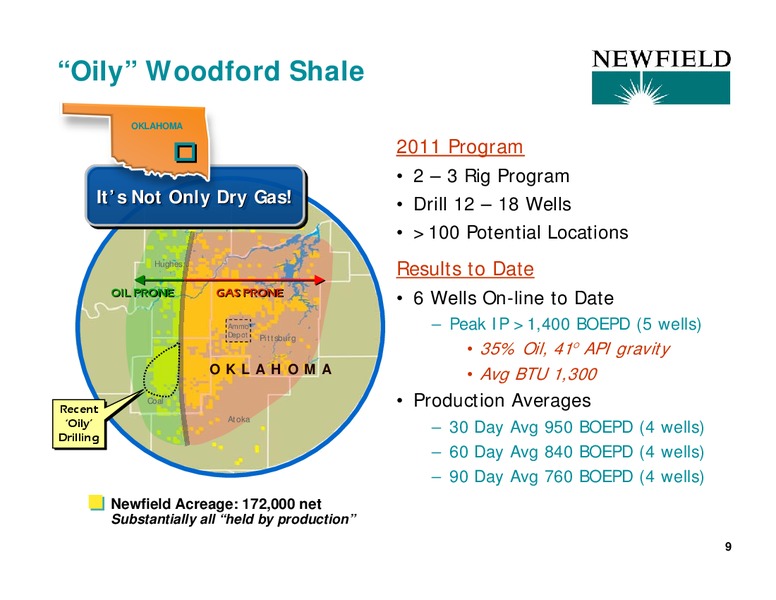 HOWARD WEIL CONFERENCE – Newfield Exploration Co. – slide 9