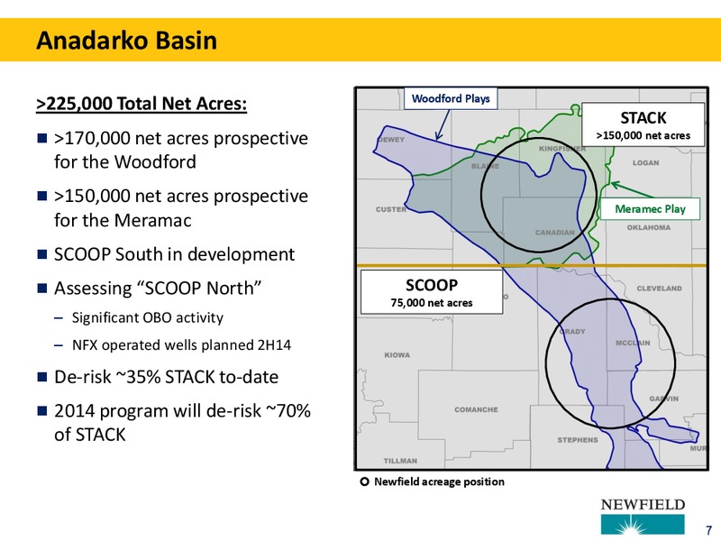 2014 GLOBAL OIL AND GAS CONFERENCE – Newfield Exploration Co. – slide 7