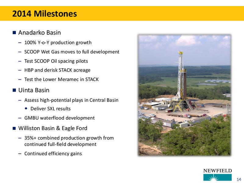 2014 GLOBAL OIL AND GAS CONFERENCE – Newfield Exploration Co. – slide 14